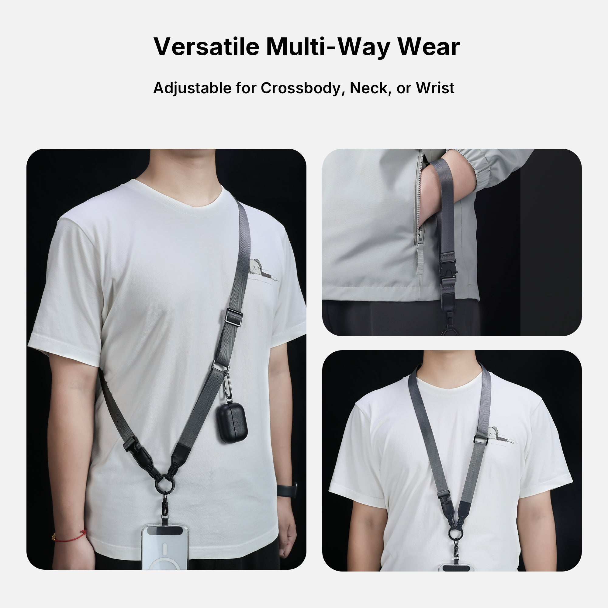 Adjustable 2 in 1 Utility Crossbody Phone Strap