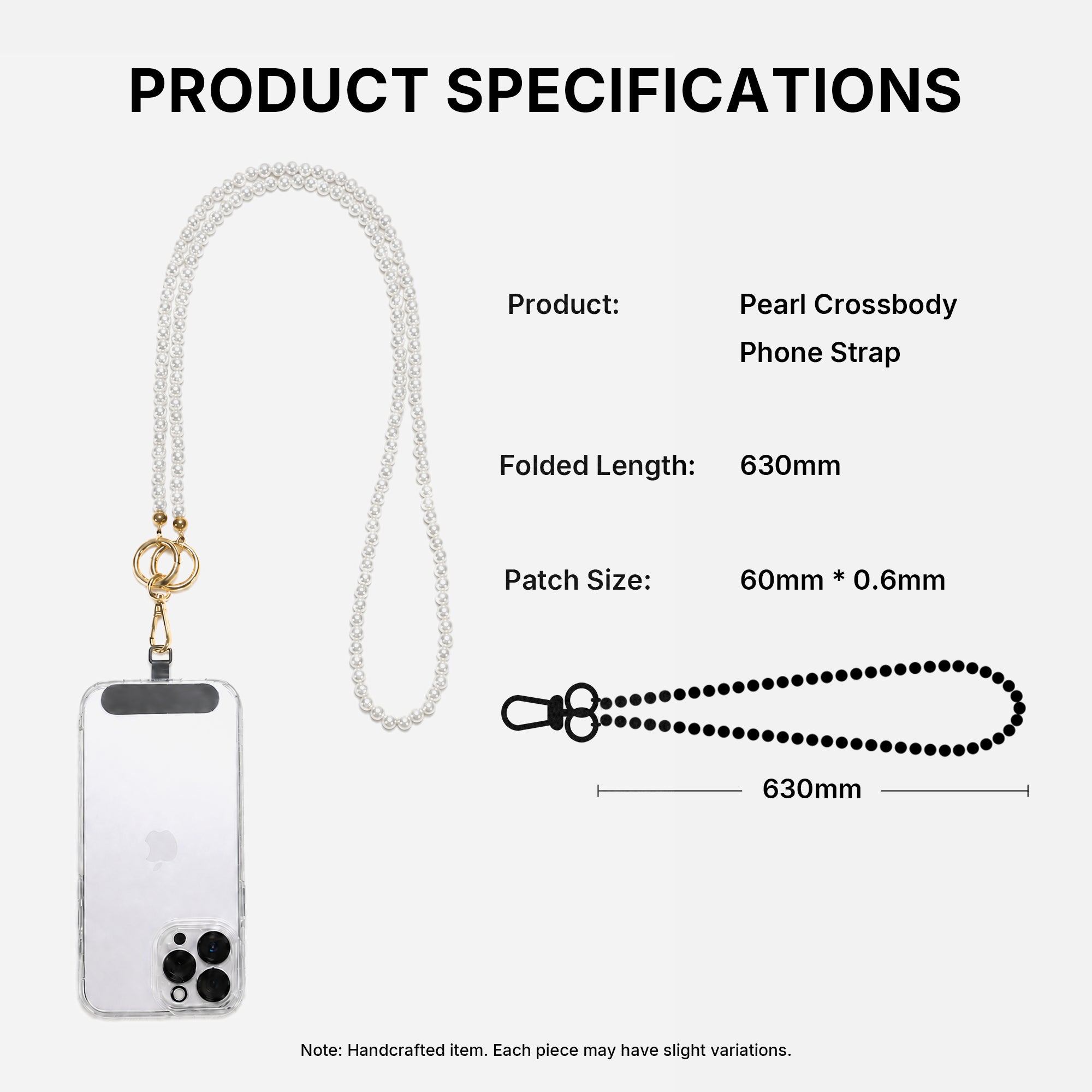 Pearl Crossbody Phone Strap