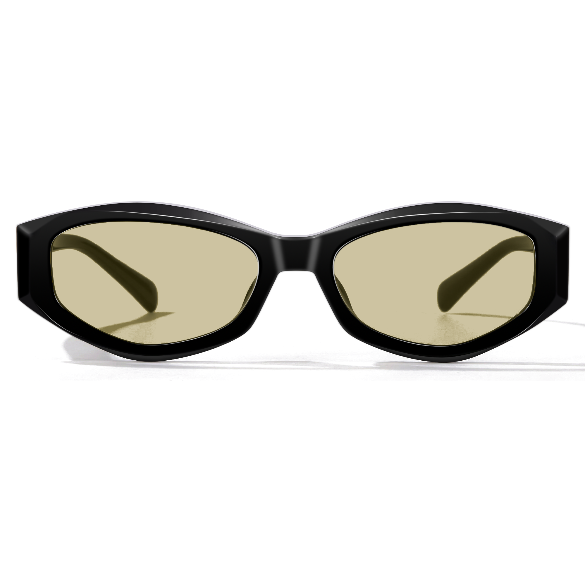 Oval Black Cat Eye Frames Sunglasses