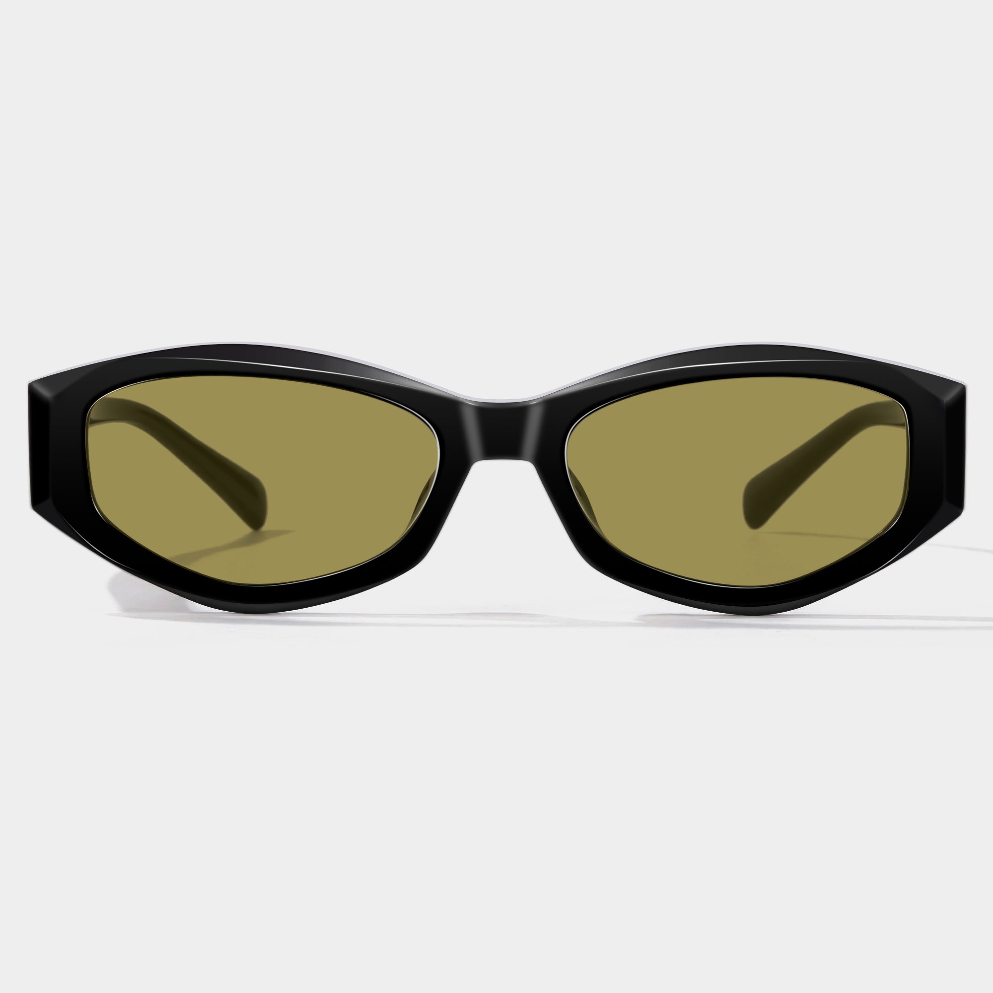 Oval Black Cat Eye Frames Sunglasses