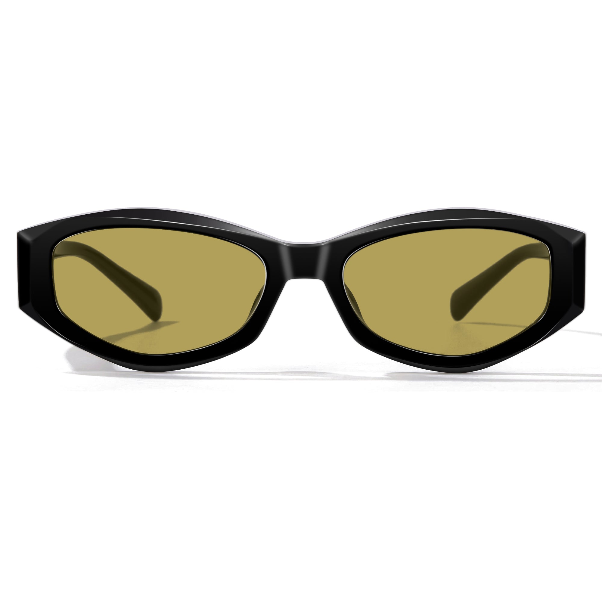 Oval Black Cat Eye Frames Sunglasses