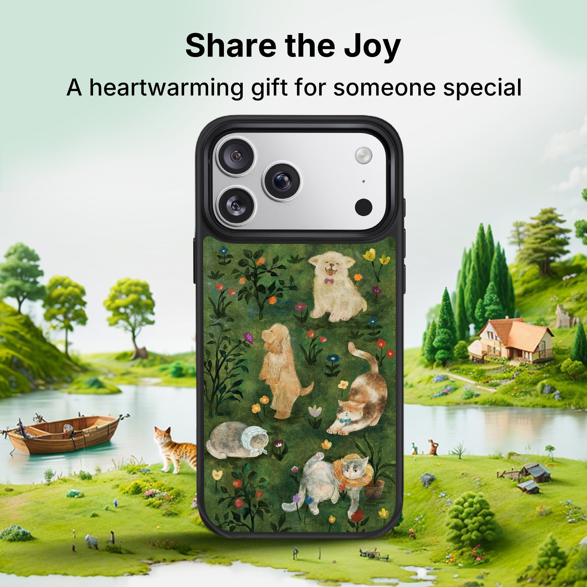 Animal Garden Green iPhone Case