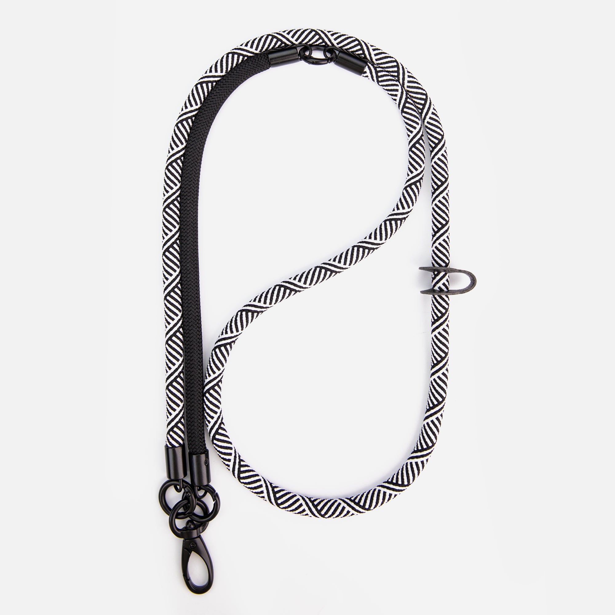 Black & White Patterned Crossbody Phone Strap