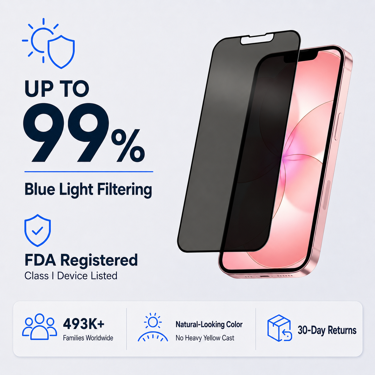 Ultra HD & Privacy Glass Screen Protector for iPhone 17e