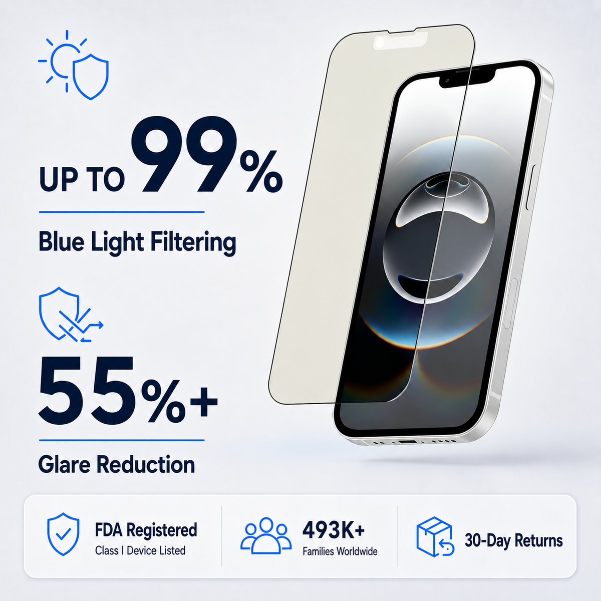 Anti Glare Matte Glass Screen Protector for iPhone 16e