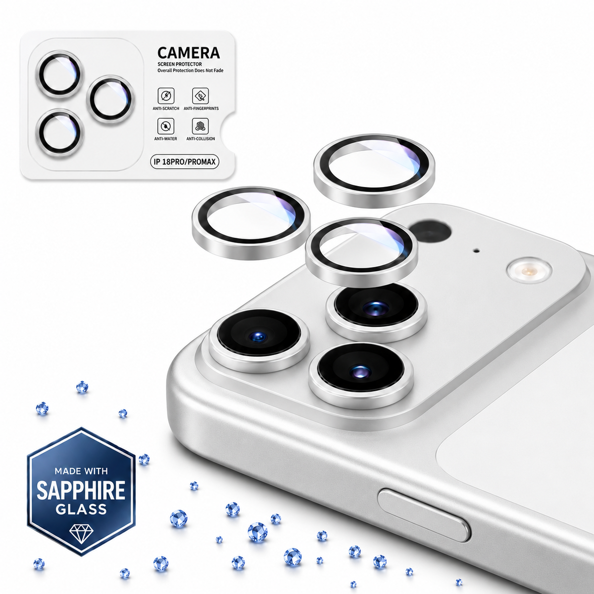 Sapphire Camera Lens Protector for iPhone 18 Pro/ 18 Pro Max