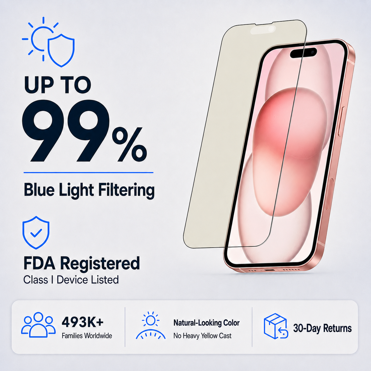 Ultra HD Glass Screen Protector for iPhone 15