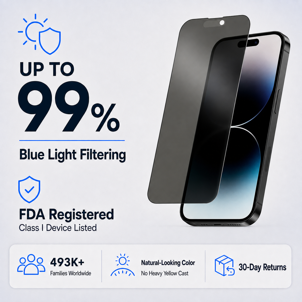 Ultra HD & Privacy Glass Screen Protector for iPhone 14 PRO MAX