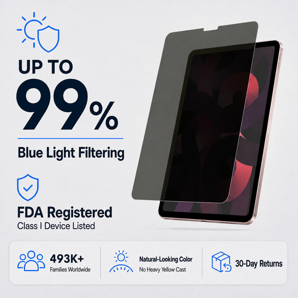 Ultra HD & Privacy Glass Screen Protector for 10.9-inch iPad Air 5th/4th (2020-2022)