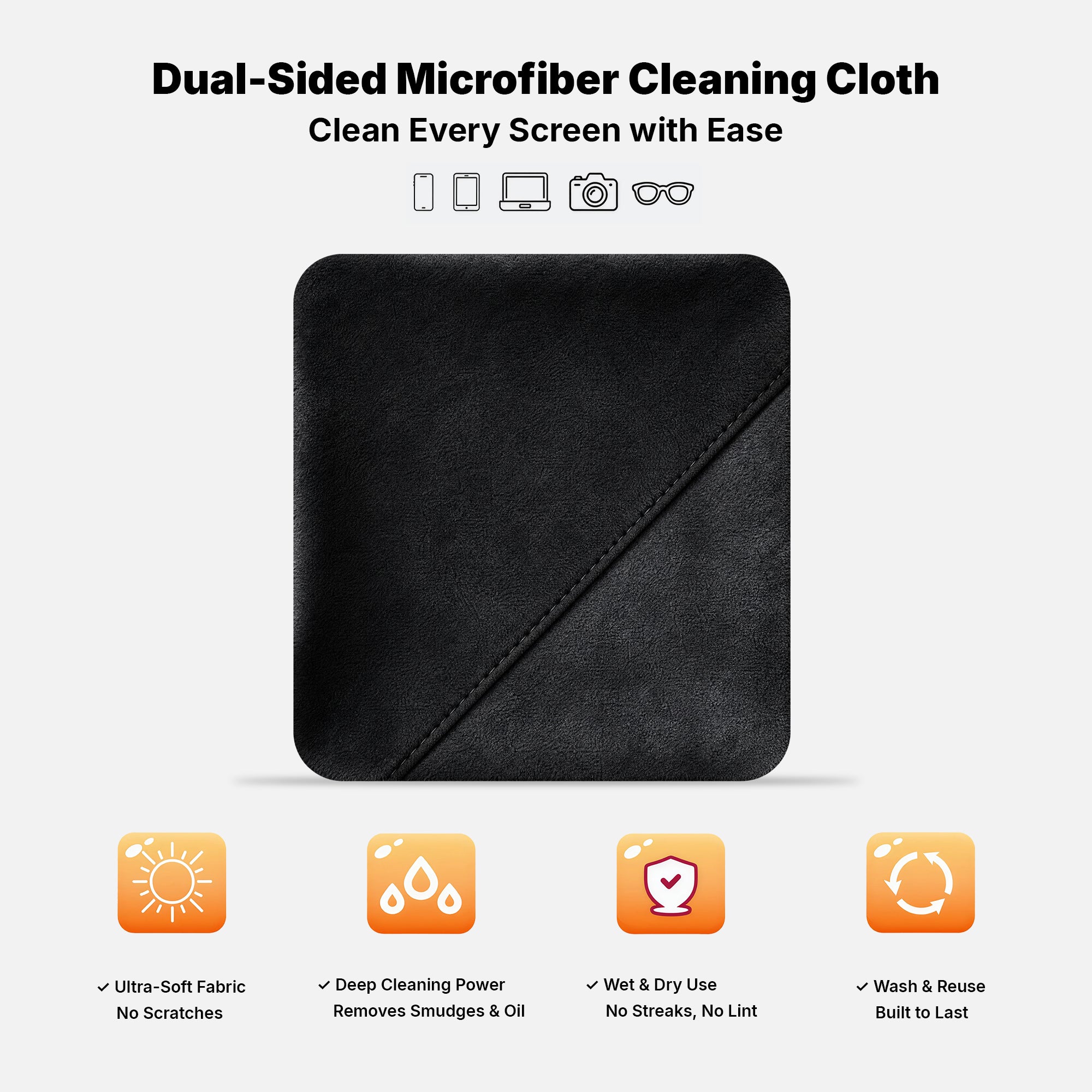 Microfiber Cleaning Cloth for iPhone iPad MacBook Screen Display