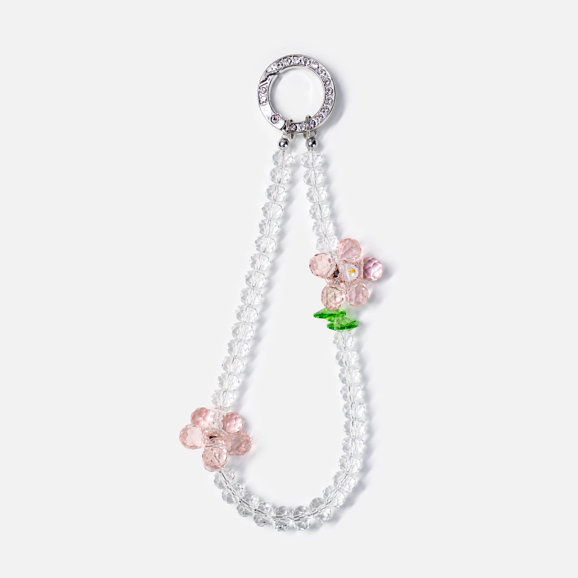 Crystal Flower Phone Chain