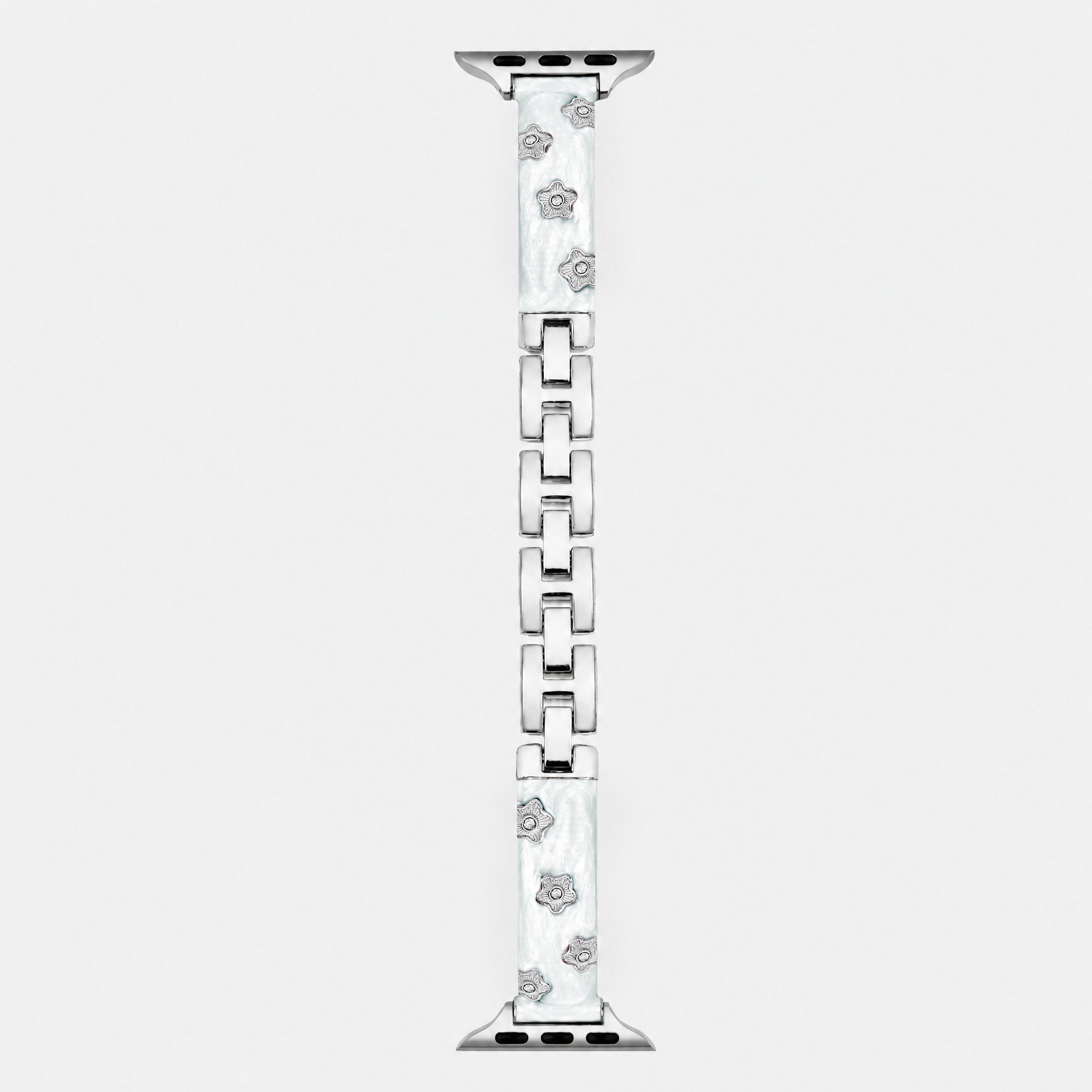 Glittered Flower Diamond Metal Band for Apple Watch