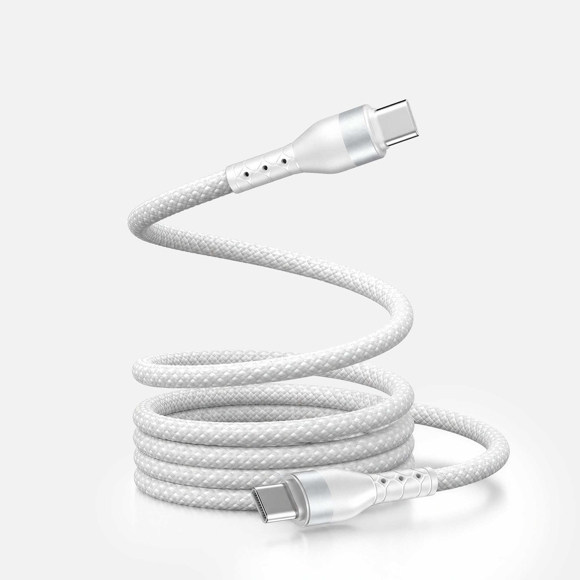Magnetic Self-Coiling USB-C Cable (100W)