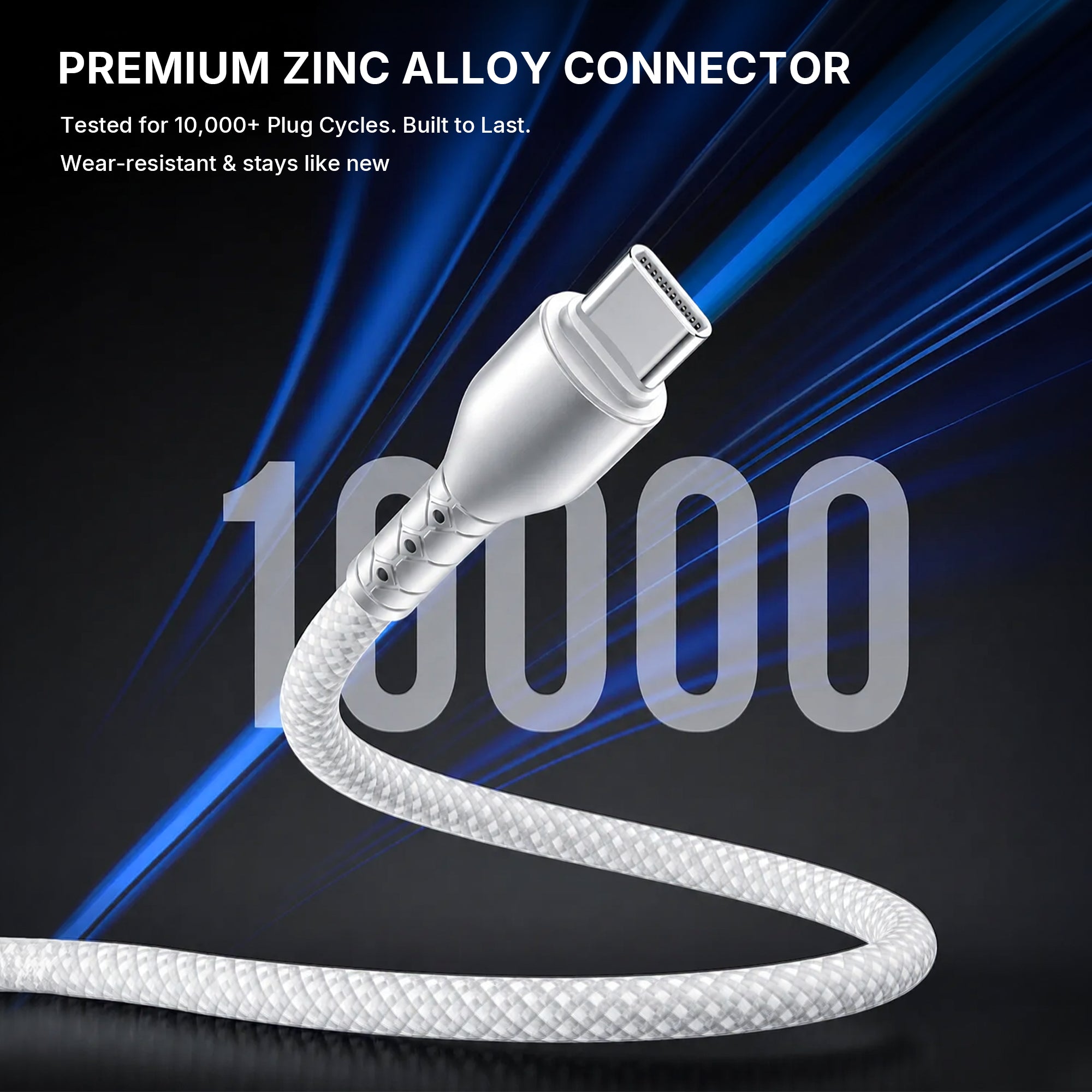 Magnetic Self-Coiling USB-C Cable (100W)