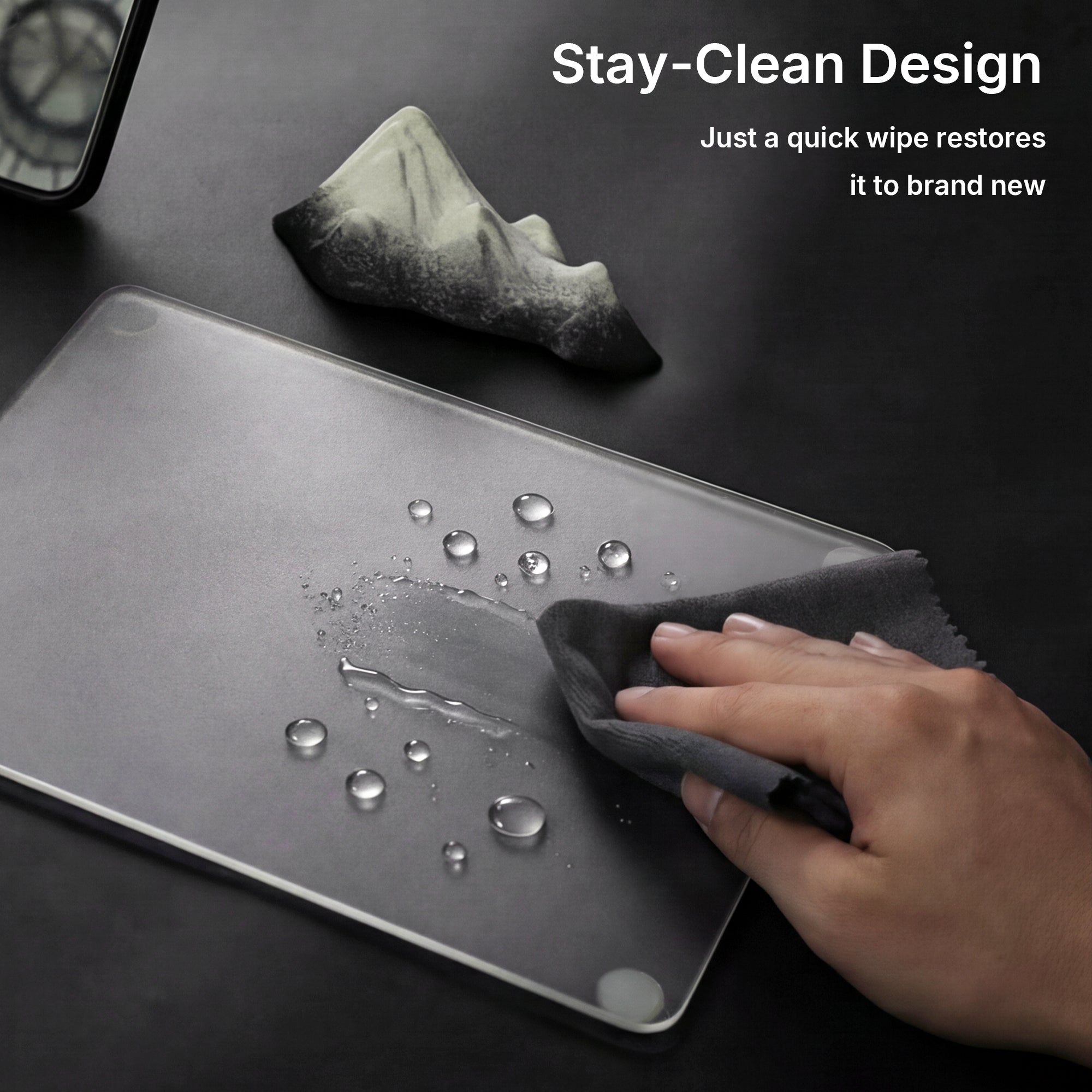 Matte Transparent Glass Mouse Pad