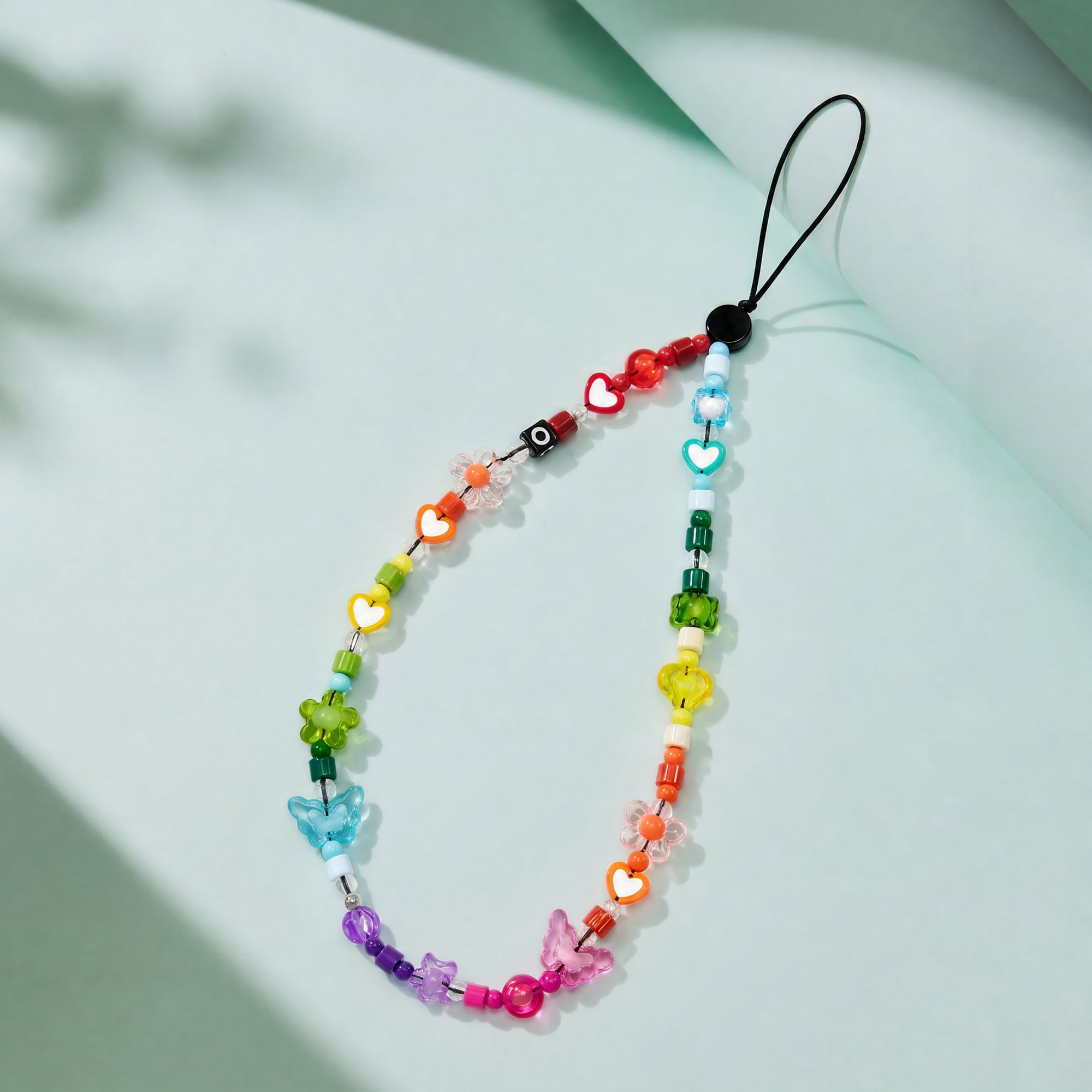 Rainbow Butterfly Phone Strap