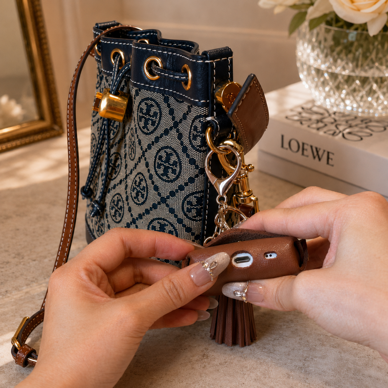 Retro Faux Leather Case for AirPods