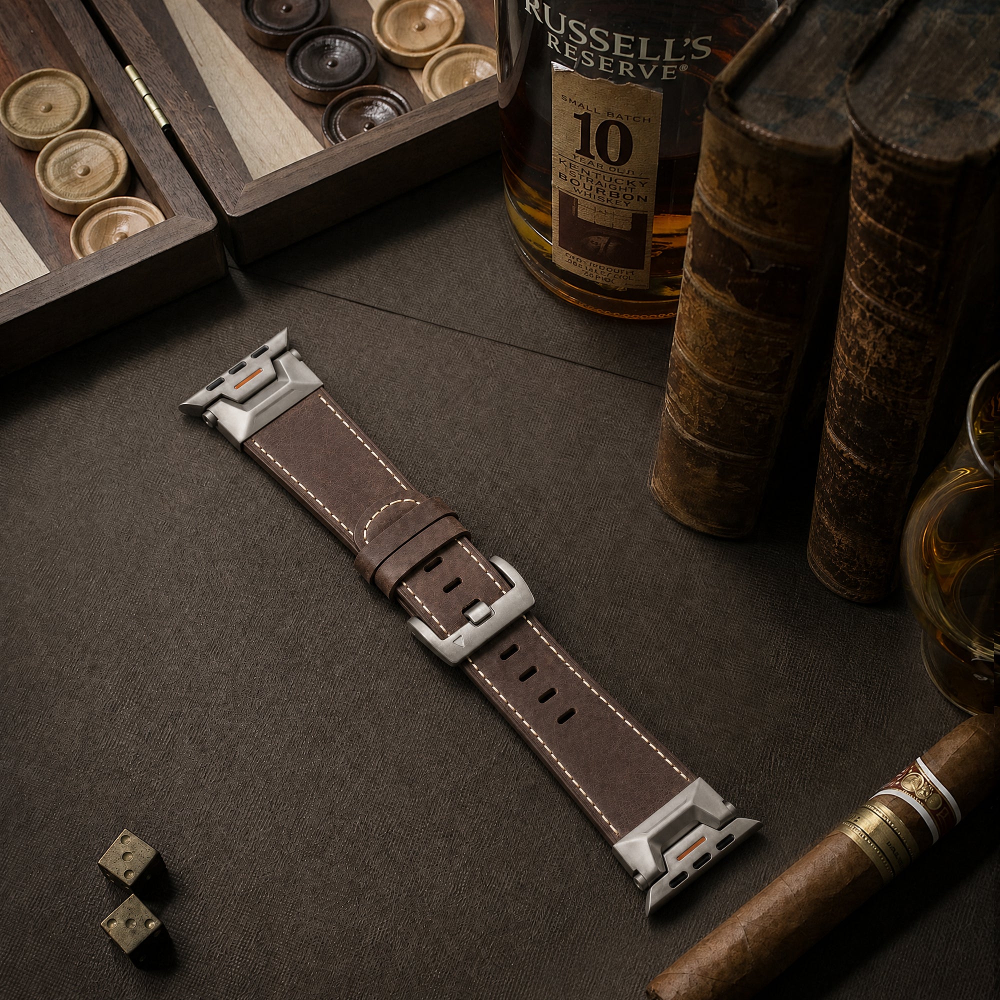 Tactical Leather Band for Apple Watch
