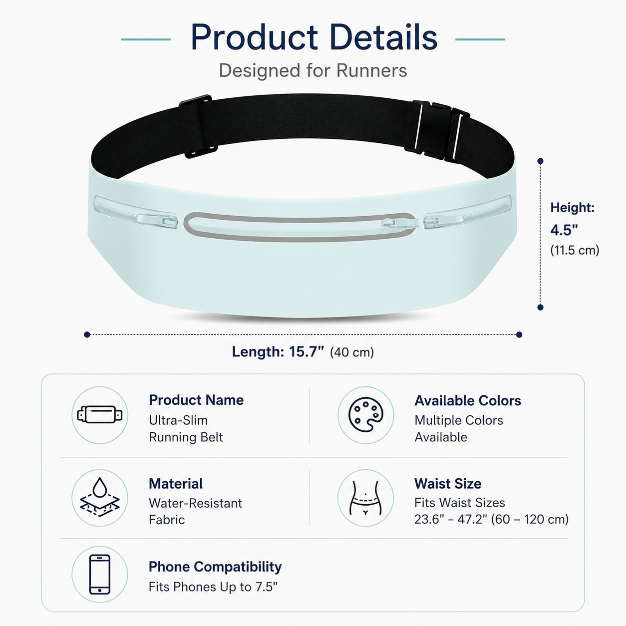 Ultra-slim Running Belt
