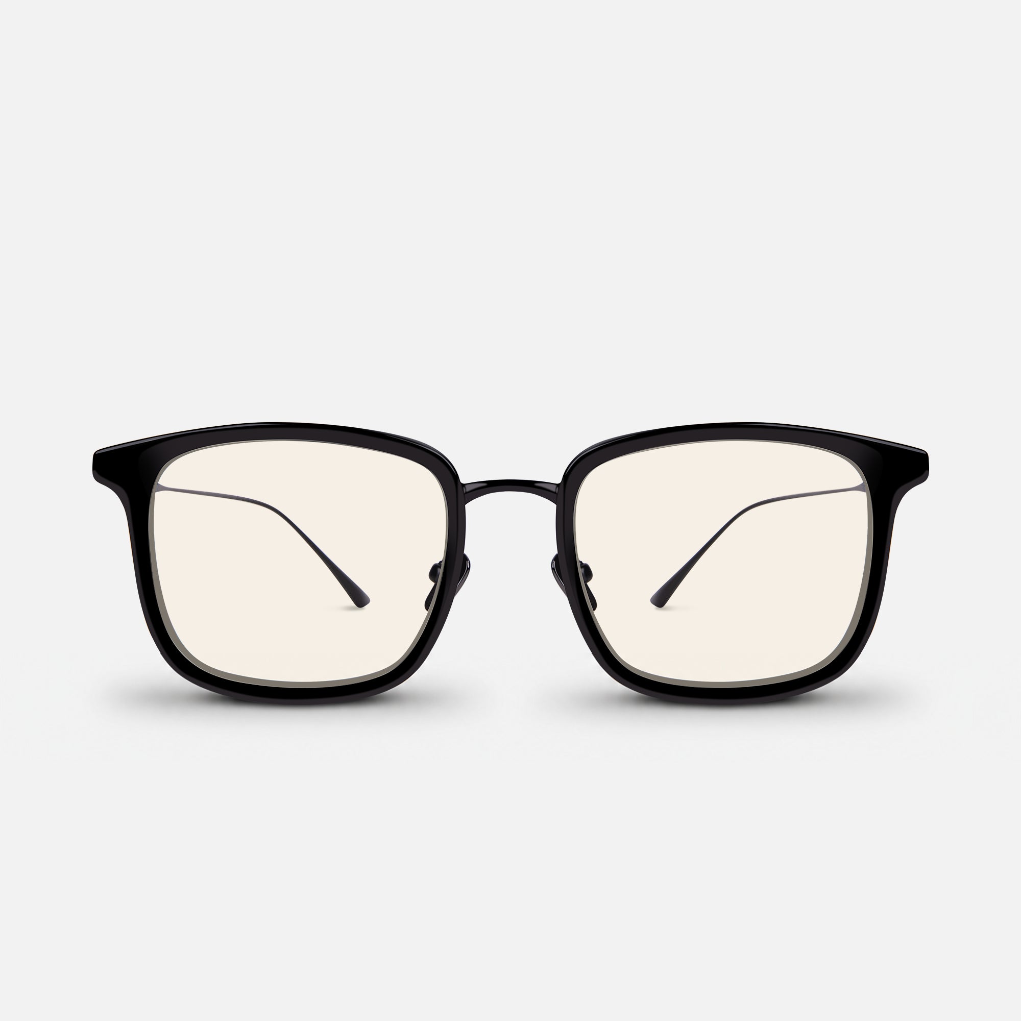 Siena Titanium Rounded-Square Blue Light Glasses