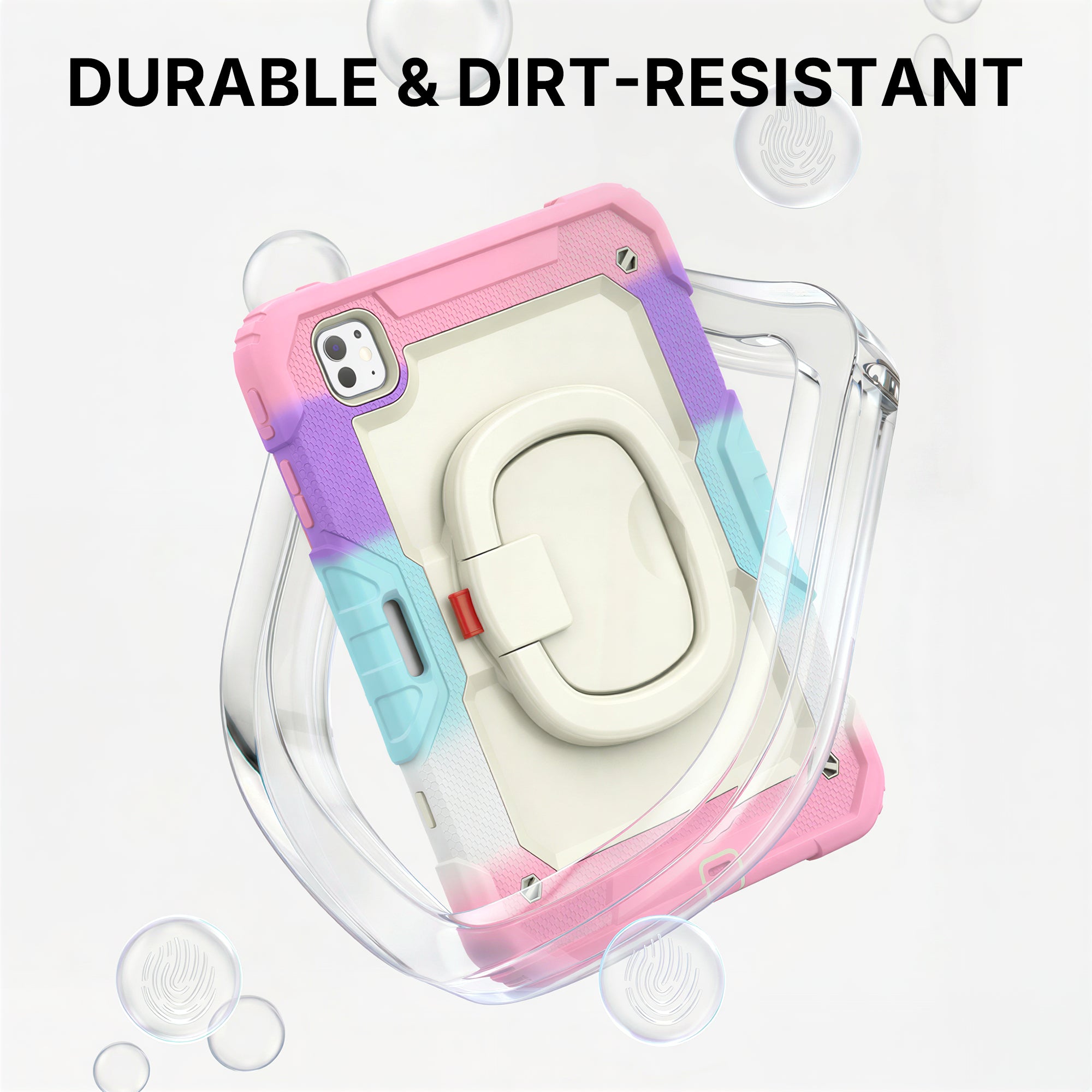 Pink Kids Case for iPad - Rainbow