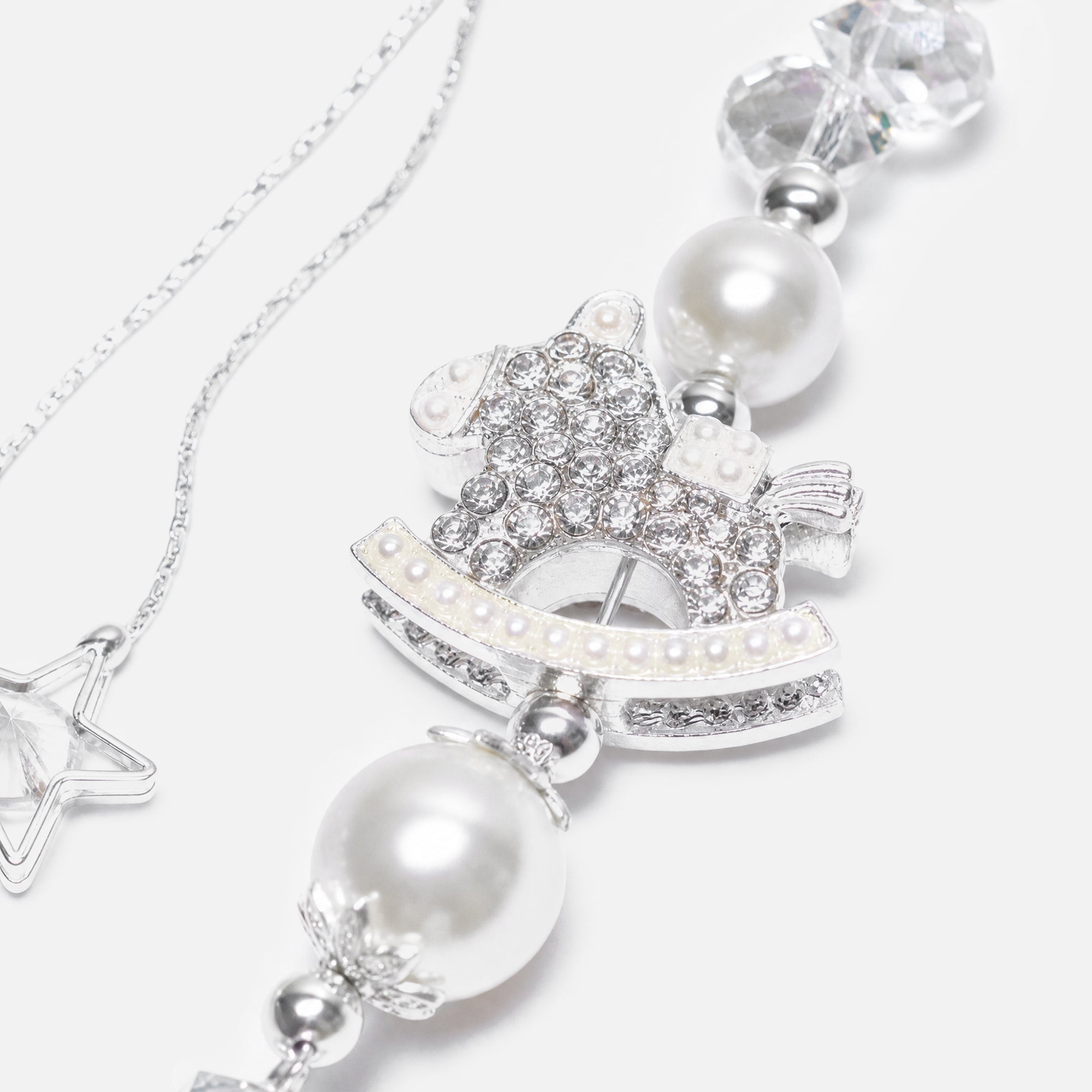 Pearl Rocking Horse Phone Strap