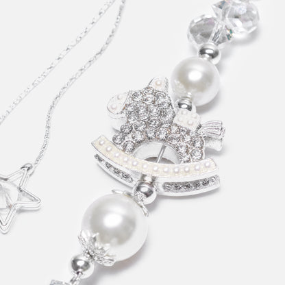 Pearl Rocking Horse Phone Strap