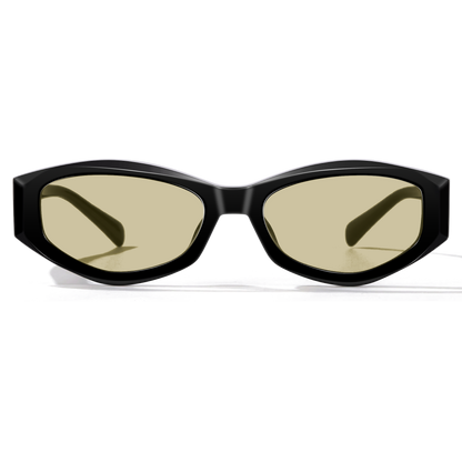 Oval Black Cat Eye Frames Sunglasses