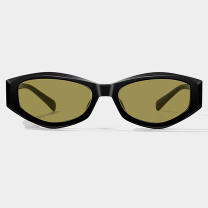 Oval Black Cat Eye Frames Sunglasses