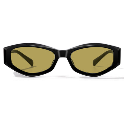 Oval Black Cat Eye Frames Sunglasses