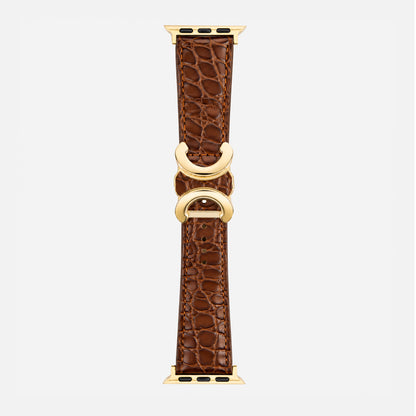 Alligator Grain Leather Band for Apple Watch