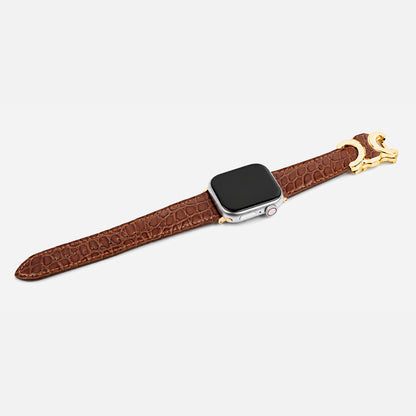 Alligator Grain Leather Band for Apple Watch