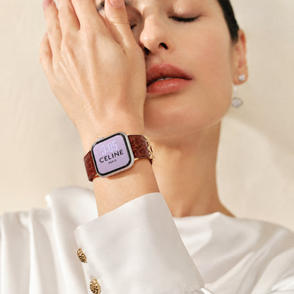 Alligator Grain Leather Band for Apple Watch