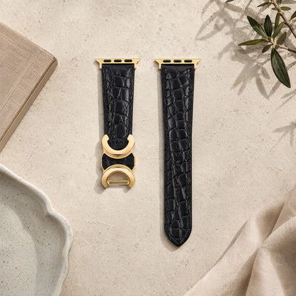 Alligator Grain Leather Band for Apple Watch