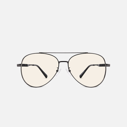 Amalfi Titanium Aviator Blue Light Glasses