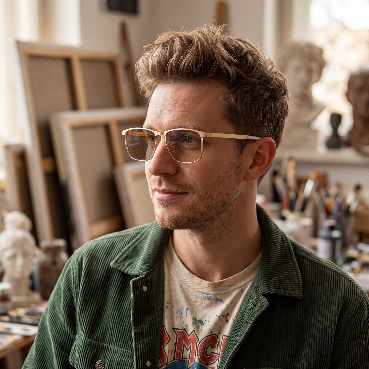 Turin Ultra-Light Titanium Blue Light Glasses