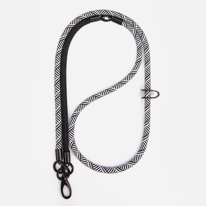 Black & White Patterned Crossbody Phone Strap