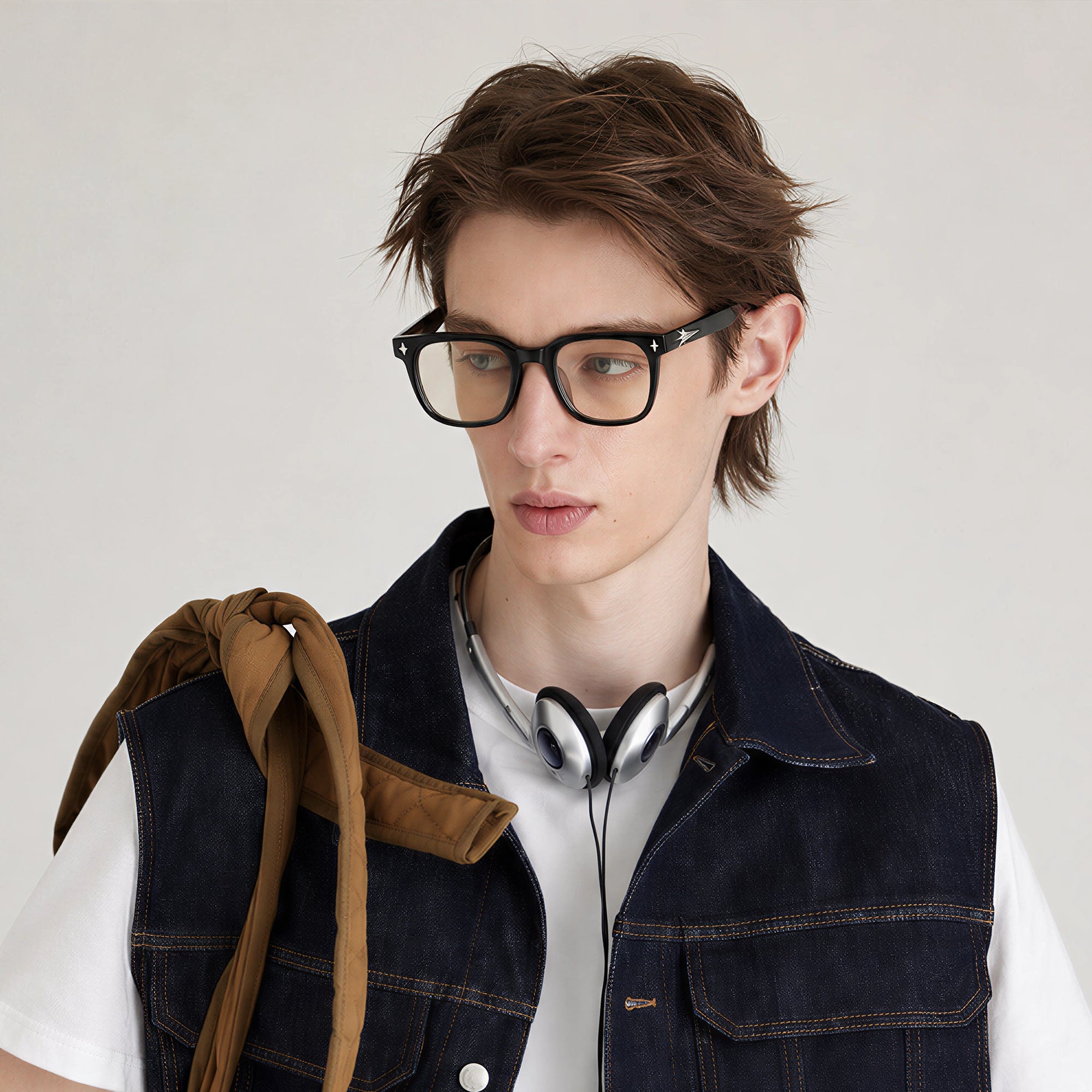 Bologna Square Acetate Blue Light Glasses