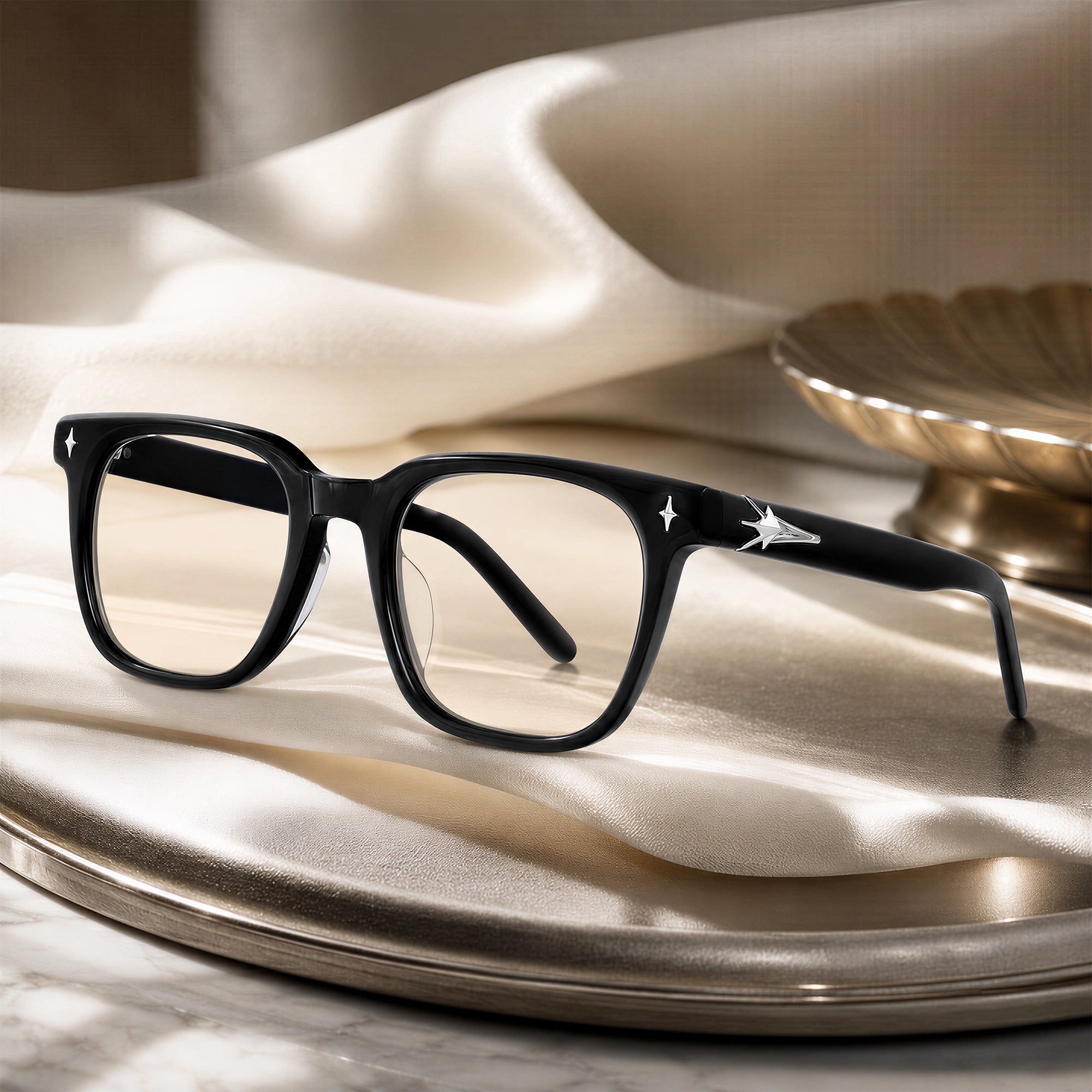 Bologna Square Acetate Blue Light Glasses