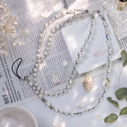Butterfly Pearl Crossbody Phone Straps