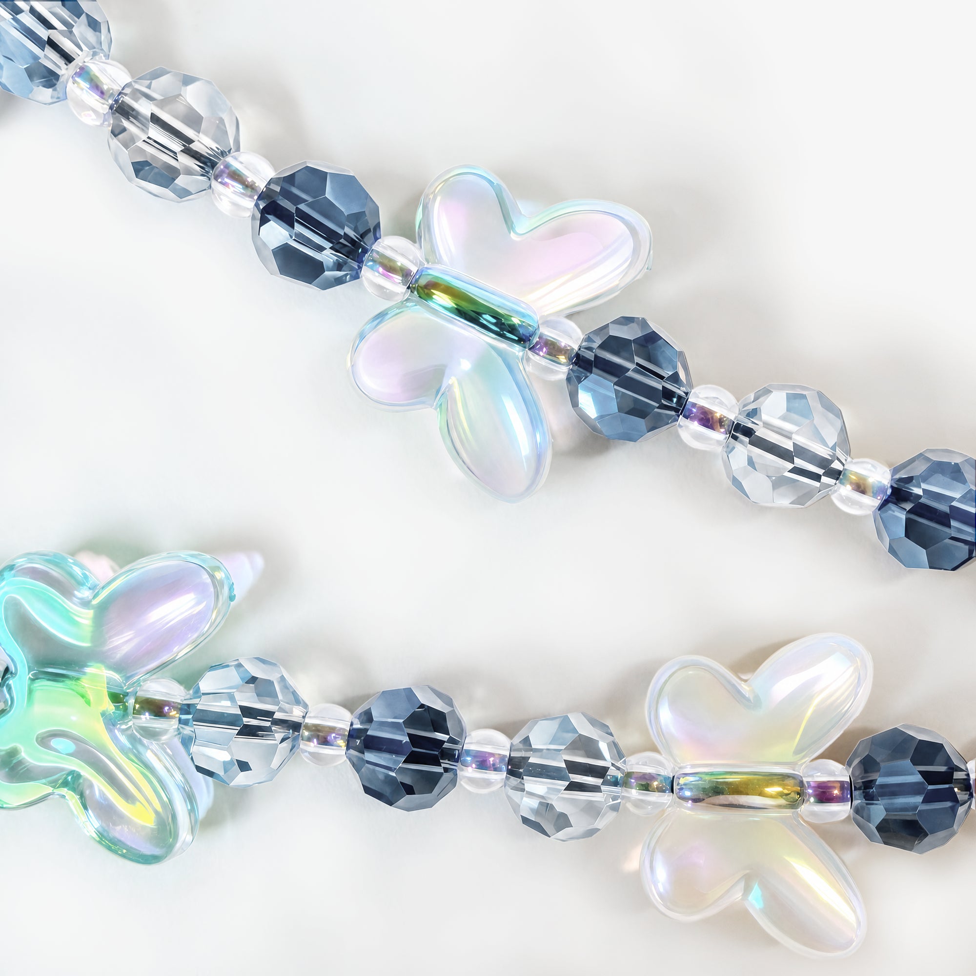 Blue Butterfly Crystal Phone Charm