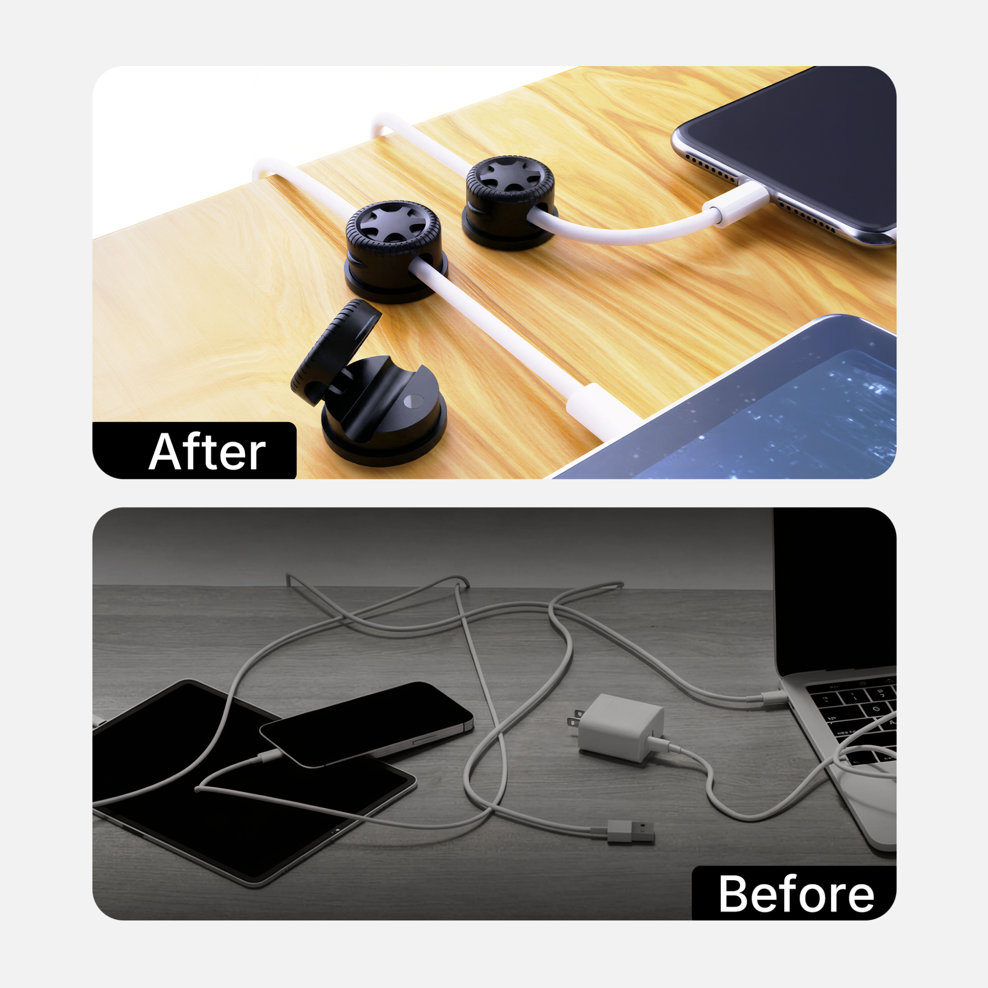Desk Magnetic Management Cable Clips