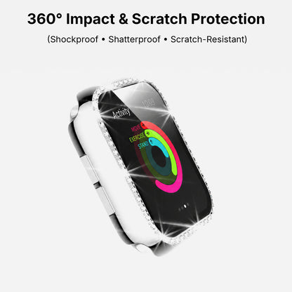 Rhinestone Tempered Glass Case for Apple Watch
