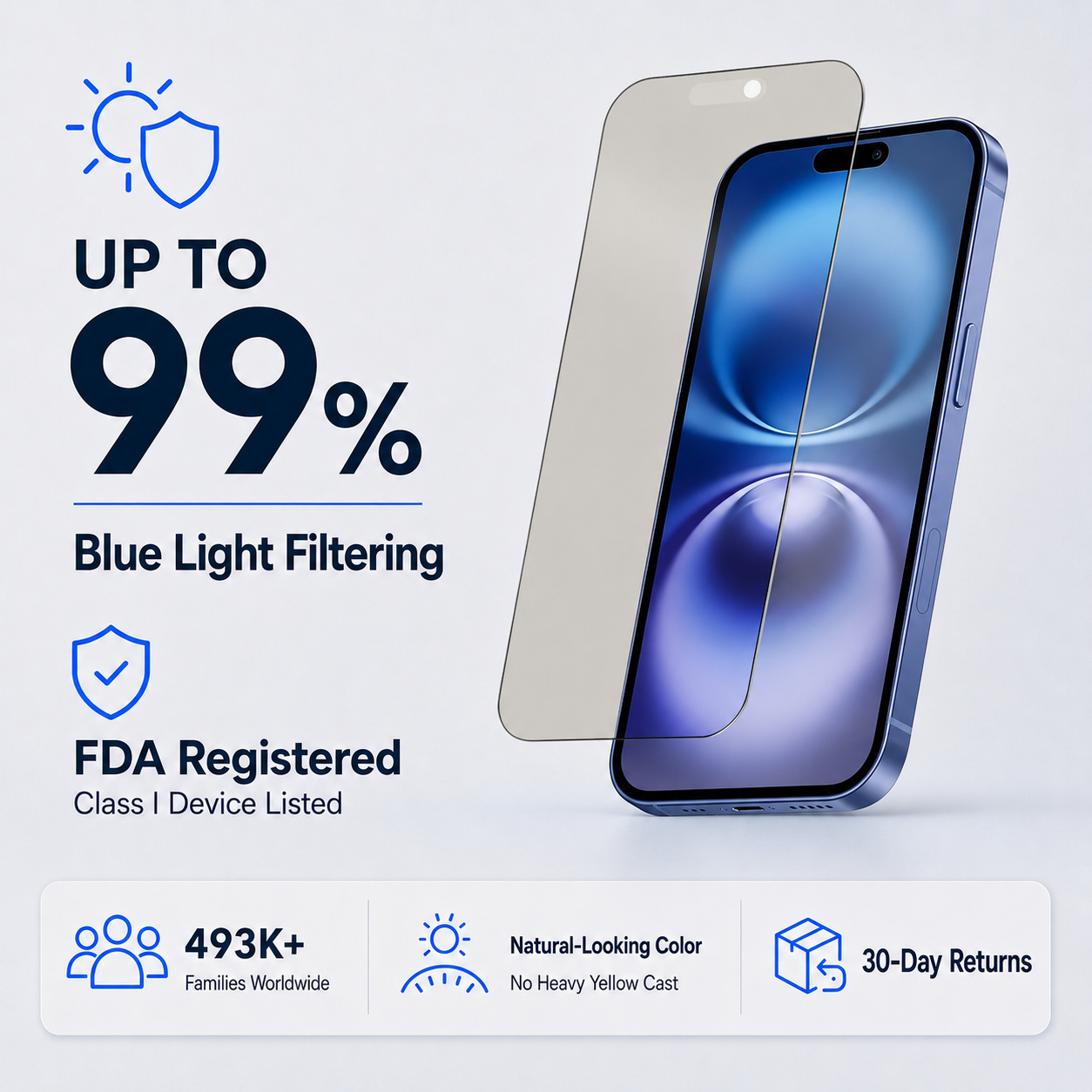 Ultra HD Glass Screen Protector for iPhone 16