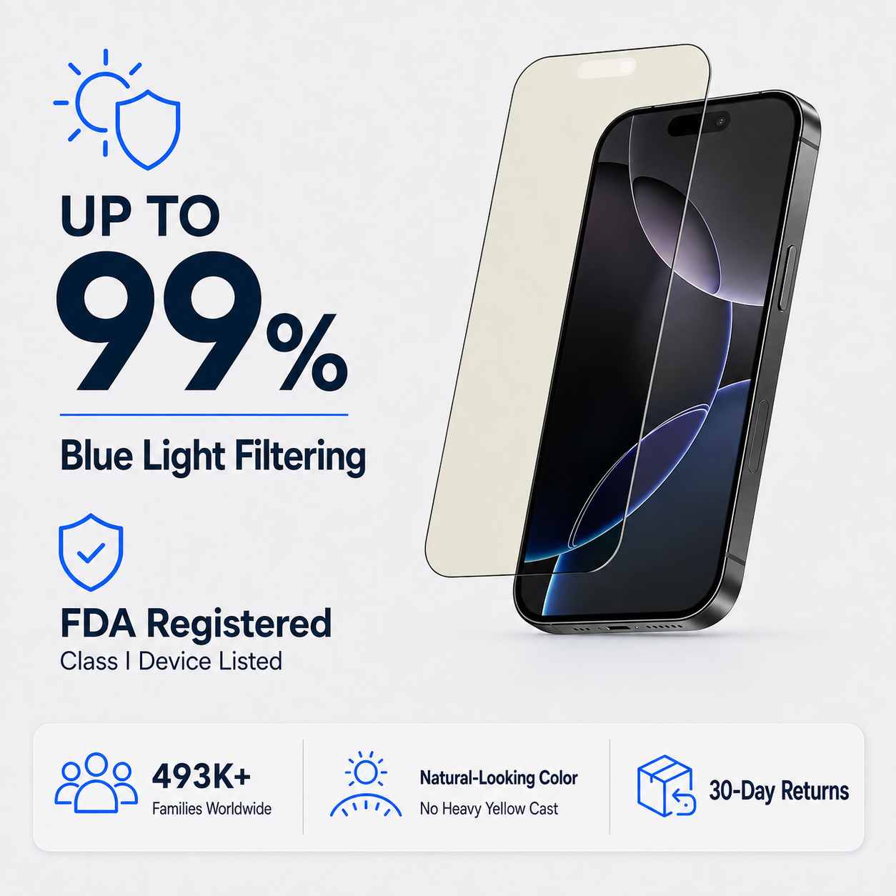 Ultra HD Glass Screen Protector for iPhone 16 PRO MAX