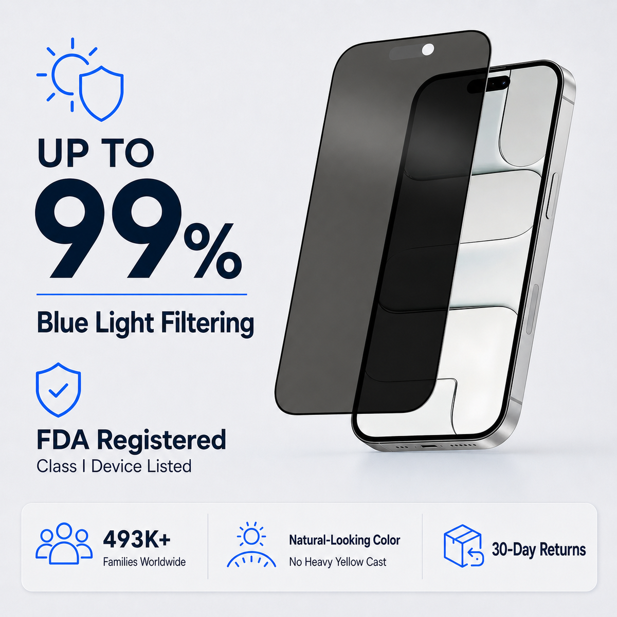Ultra HD & Privacy Glass Screen Protector for iPhone AIR