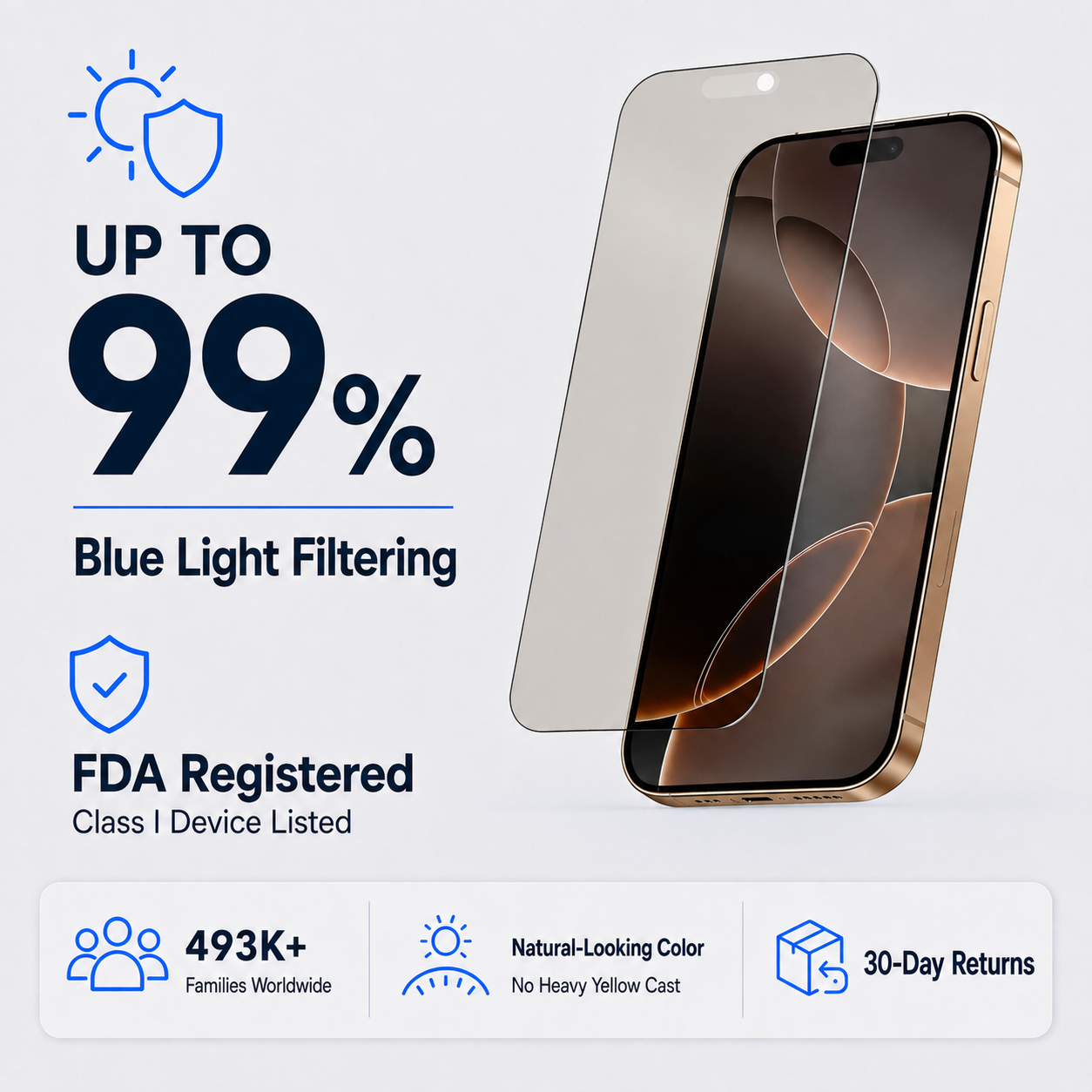 Ultra HD Glass Screen Protector for iPhone 16 PRO