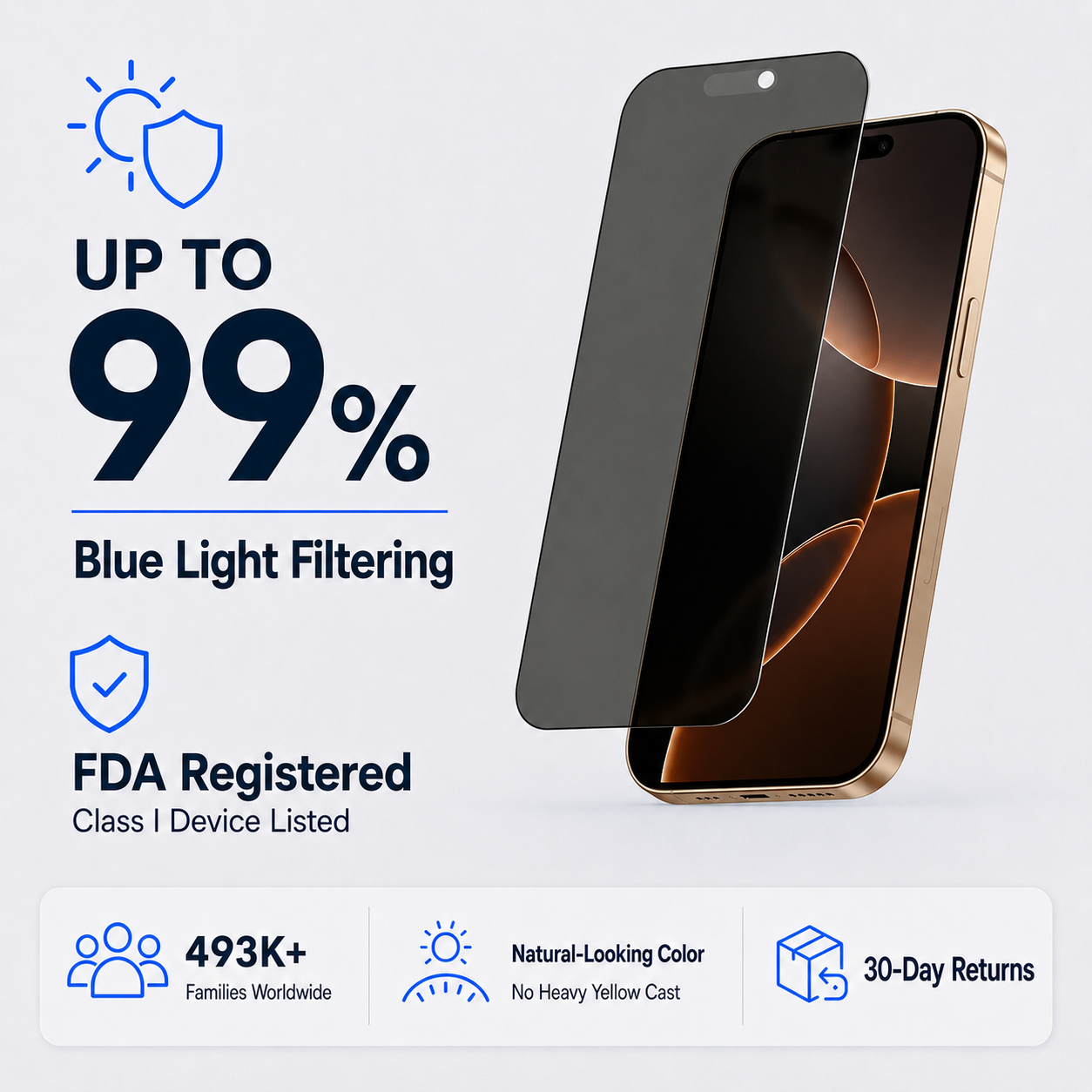 Ultra HD & Privacy Glass Screen Protector for iPhone 16 PRO