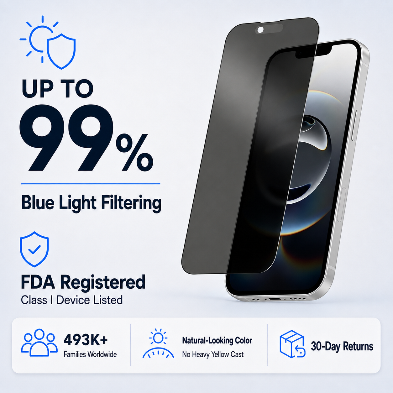 Ultra HD & Privacy Glass Screen Protector for iPhone 16e