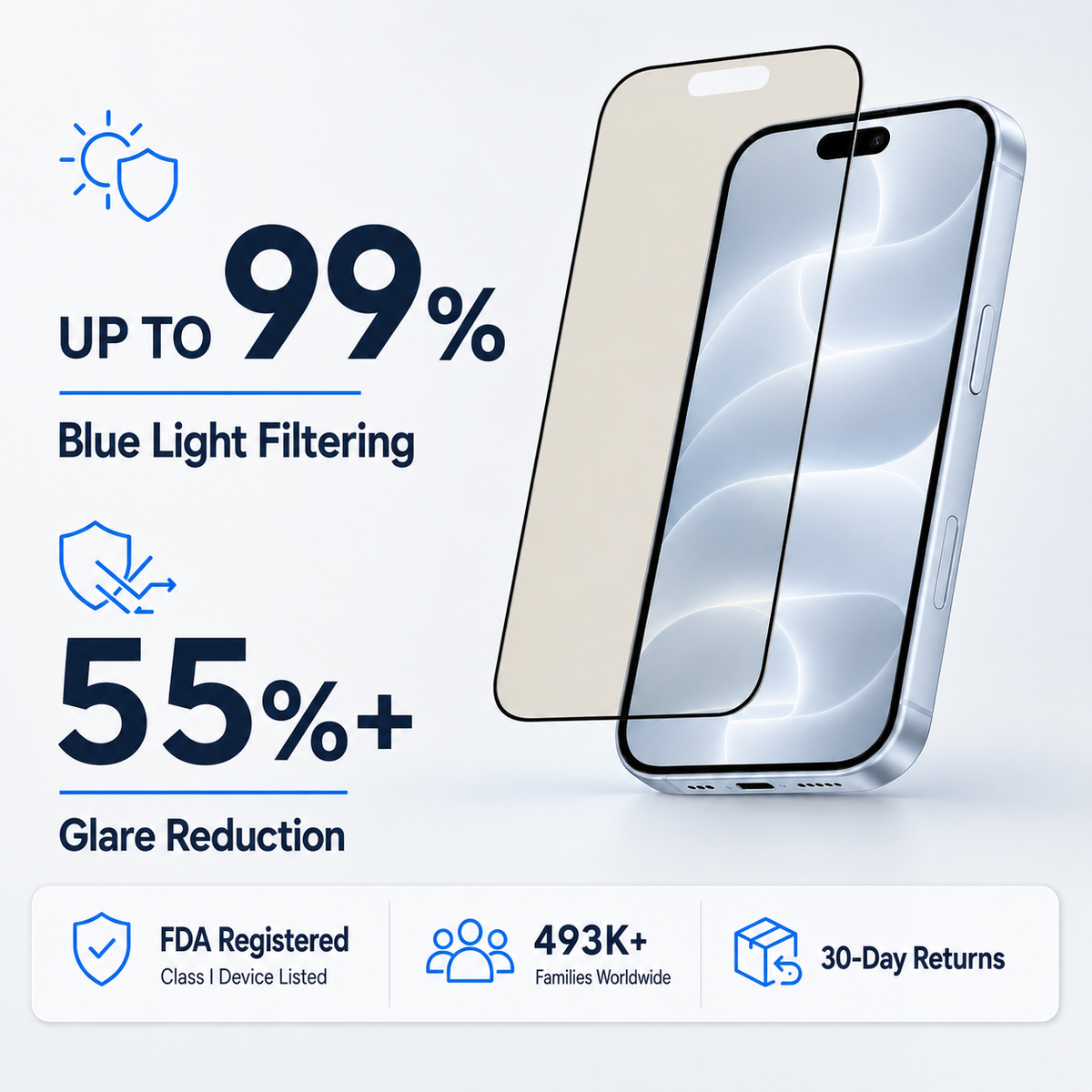 Anti Reflective & Anti Glare Matte Glass Screen Protector for iPhone 18 PRO
